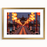 Extra large abstract art print depicting a textured Taiwanese landscape in muted earth tones, framed in gold.