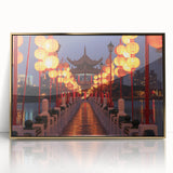 Framed acrylic print of a Taiwanese landscape in muted earth tones, ideal for modern art wall decor.