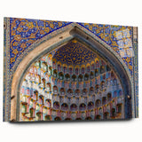 Large abstract wall art of a Turkish landscape in muted earth tones on acrylic glass.