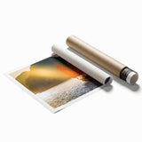 Extra large rolled canvas print depicting a serene Vietnamese landscape with lush greenery and floral elements.