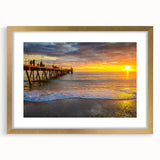 Textured abstract art print depicting Adelaide scenery in muted earth tones on a framed canvas, suitable for bedroom decor.