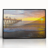 Large abstract wall art depicting an Adelaide scenery in muted earth tones on a framed acrylic.