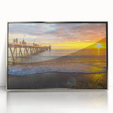 Art deco poster of Adelaide skyline in silver and gray tones on framed acrylic, suitable for modern art wall decor.