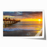 Extra large wall art featuring a scenic Adelaide landscape in soft pastel shades on rolled canvas.