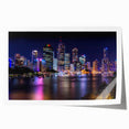 Extra large rolled print of Brisbane scenery with vibrant twilight hues, ideal for art wall dining room.