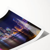 Extra large rolled print featuring line art flowers in neutral tones, ideal for large living room wall decor.