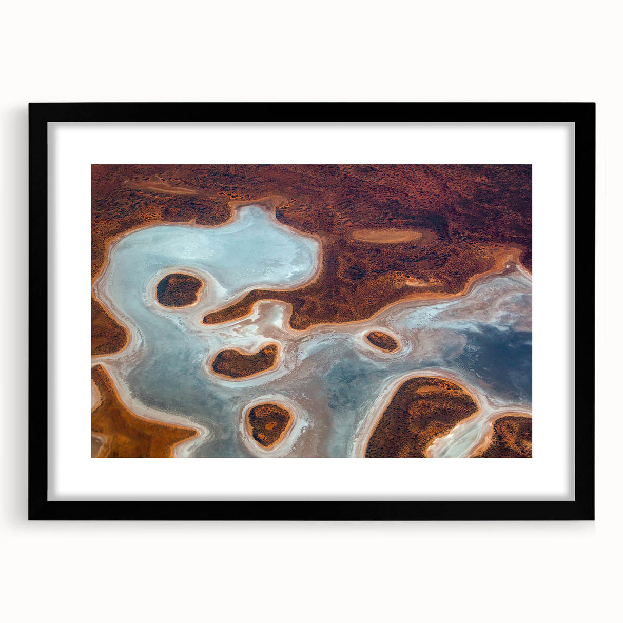 Extra large framed abstract art print featuring a colorful, textured depiction of Queensland scenery.