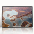 Large abstract wall art depicting Queensland scenery in vibrant earth tones on a framed acrylic.