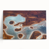 Black and white stretched canvas featuring a serene Queensland, Australia landscape, ideal for kitchen wall art.