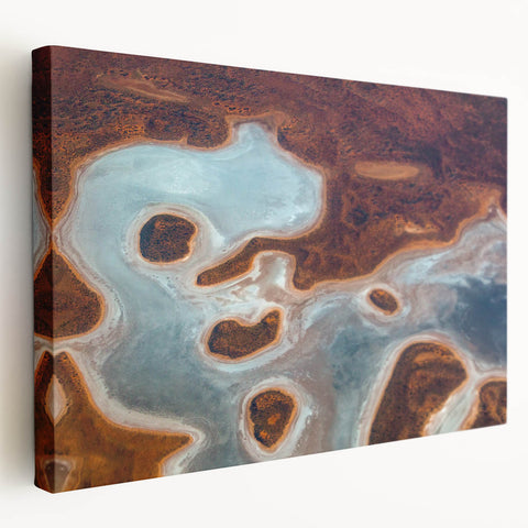 Scenic Queensland landscape on a large stretched canvas, featuring vibrant green and blue tones.