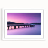 Textured abstract art print of Tasmania scenery in muted earth tones on a framed white mat, suitable for bedroom art.