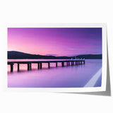 Extra large rolled print of Tasmania scenery, featuring muted green and blue tones, suitable as art wall for dining room.