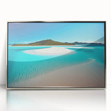 Large art print of an Australian landscape in muted earth tones on a framed acrylic, ideal for modern art wall decor.