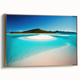 Framed canvas depicting a serene Australian landscape in muted earth tones, ideal for bedroom wall art.