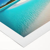 Art deco poster of a stylized Australian landscape in muted earth tones, printed on rolled canvas.