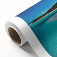 Art deco poster of Australian scenery in soft pastel shades on rolled canvas, suitable for nursery wall art.