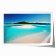 Extra large wall art featuring a serene Australian landscape in soft green and blue tones on rolled canvas.