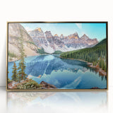 Large art print of a serene Alberta, Canada landscape in muted earth tones on a framed acrylic.