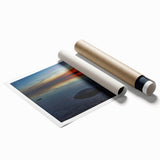 Extra large rolled print of a scenic Manitoba landscape, featuring muted green and blue tones.