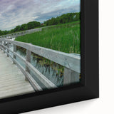 Extra large framed canvas featuring a textured depiction of New Brunswick scenery in black with colorful art accents.