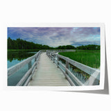 Extra large rolled print of a New Brunswick scenic landscape in muted earth tones, ideal for dining room wall art.