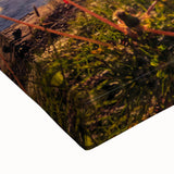 Black and white landscape art painting of Newfoundland on stretched canvas, ideal for bedroom wall art.