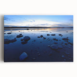 Black and white stretched canvas of Northwest Territories scenery, ideal for kitchen wall art.