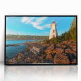 Large abstract wall art featuring a mid-century modernist style with swirling shades of blue and gray.