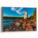 Landscape art painting of Ontario scenery on framed canvas.