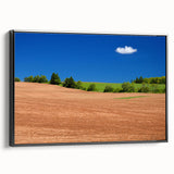 Black and white framed canvas of Prince Edward Island landscape, ideal for bedroom wall decor.