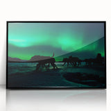 Large abstract wall art depicting a Yukon scenery in muted earth tones on a framed acrylic.