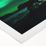 Art deco poster featuring a serene Yukon landscape on rolled canvas, with muted earth tones, ideal for dining room wall art.