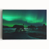 Black and white stretched canvas of Yukon scenery, ideal for kitchen wall art.