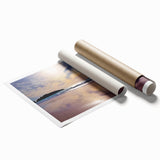 Extra large rolled print of a Bermuda scenery with vibrant floral elements, ideal for classy bathroom wall art.