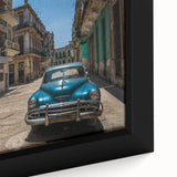 Extra large framed canvas featuring a textured depiction of a Caribbean scene in vibrant colors, ideal for living room decor.