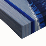 Large art depicting a black and white landscape of Martinique on stretched canvas, suitable for bedroom wall decor.