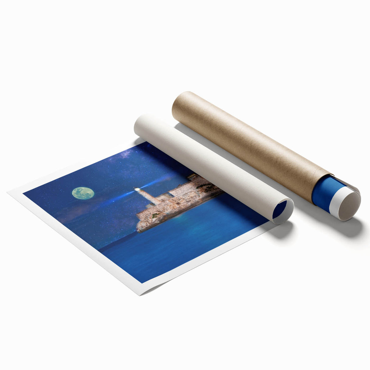 Extra large rolled print featuring vibrant floral scenery of Puerto Rico, ideal for classy bathroom wall art.