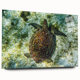 Acrylic print of a Caribbean scenery in Saint Vincent with vibrant blue and green tones, ideal for dining room decor.