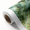 Art Deco poster of a Caribbean landscape with cool blues and greens on rolled canvas, ideal for nursery wall art.