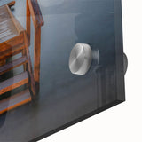 Large abstract depiction of the Caribbean Virgin Islands in vibrant blue and green tones on acrylic glass.