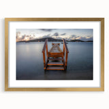 Abstract art print depicting the Caribbean Virgin Islands in muted blue and green tones on a framed canvas.