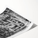 Extra large wall art featuring line art flowers in muted tones on a rolled canvas, ideal for large living room decor.