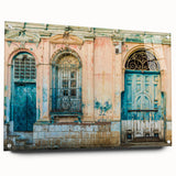 Large abstract wall art of Central America scenery in vibrant colors on acrylic glass.