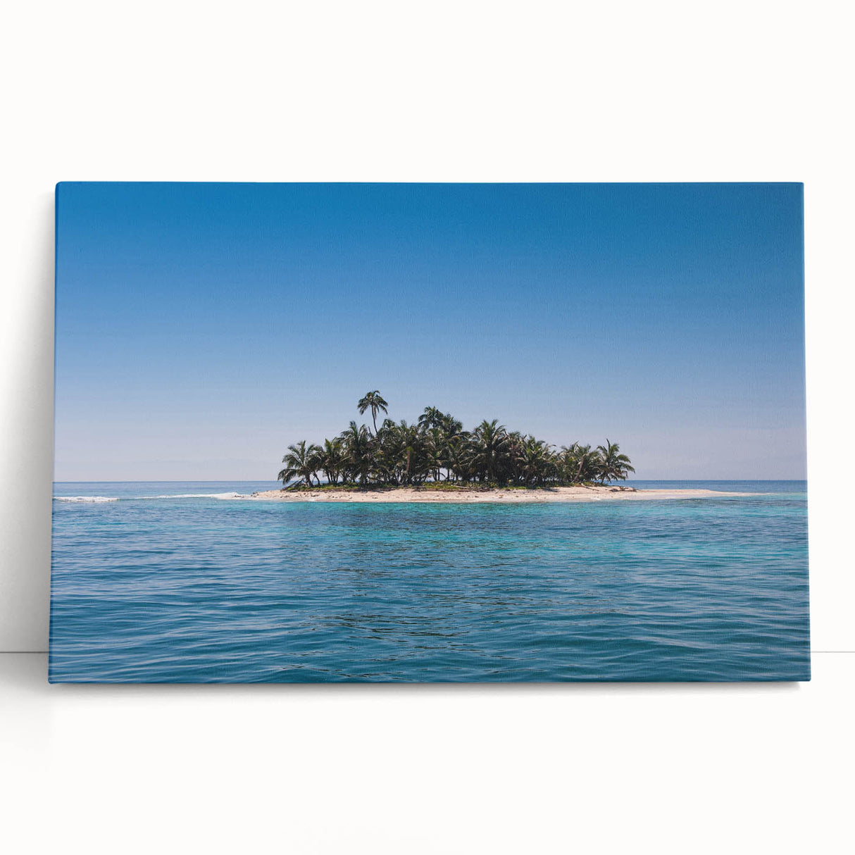 Black and white photograph of a Central American landscape on stretched canvas, suitable as large kitchen wall art.