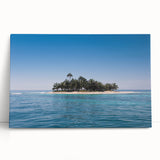 Black and white photograph of a Central American landscape on stretched canvas, suitable as large kitchen wall art.