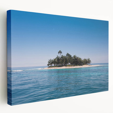 Central American landscape on stretched canvas, featuring lush greenery and distant mountains, ideal for kitchen wall art.