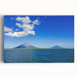 Black and white photograph of a Nicaraguan landscape on large stretched canvas, suitable as kitchen art.