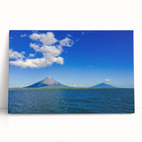 Large black and white stretched canvas featuring a scenic view of Nicaragua, ideal for kitchen wall art or bedroom decor.