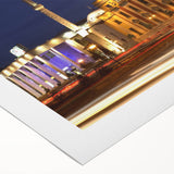 Art deco poster of an Albanian landscape on rolled canvas, featuring muted earth tones, ideal for dining room wall art.