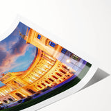 Extra large rolled print of line art flowers in minimalist style, featuring muted earth tones.